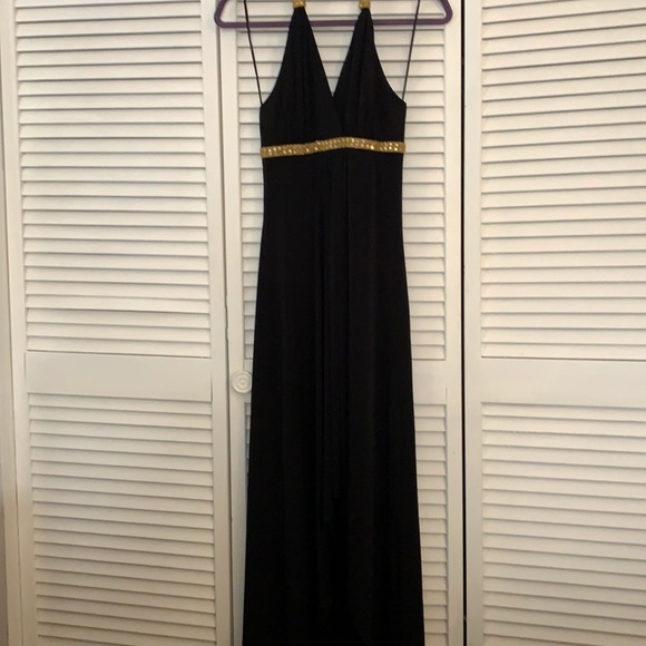 Beautiful black and gold dress - Picture 1 of 4